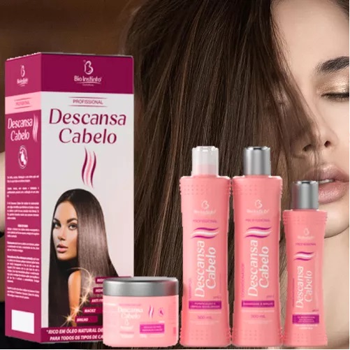 Kit Cabelo Profissional Descansa Cabelo 4...