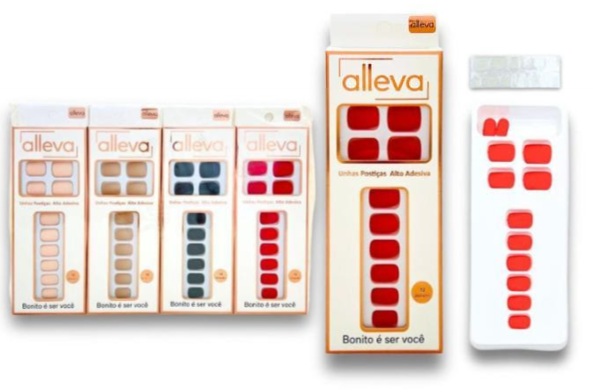 UNHAS POSTICAS CURTA ALTO ADESIVAS ALLEVA...