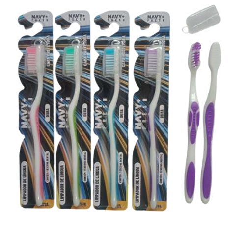 ESCOVA DE DENTE ADULTO DURA NAVY FRESH N4...