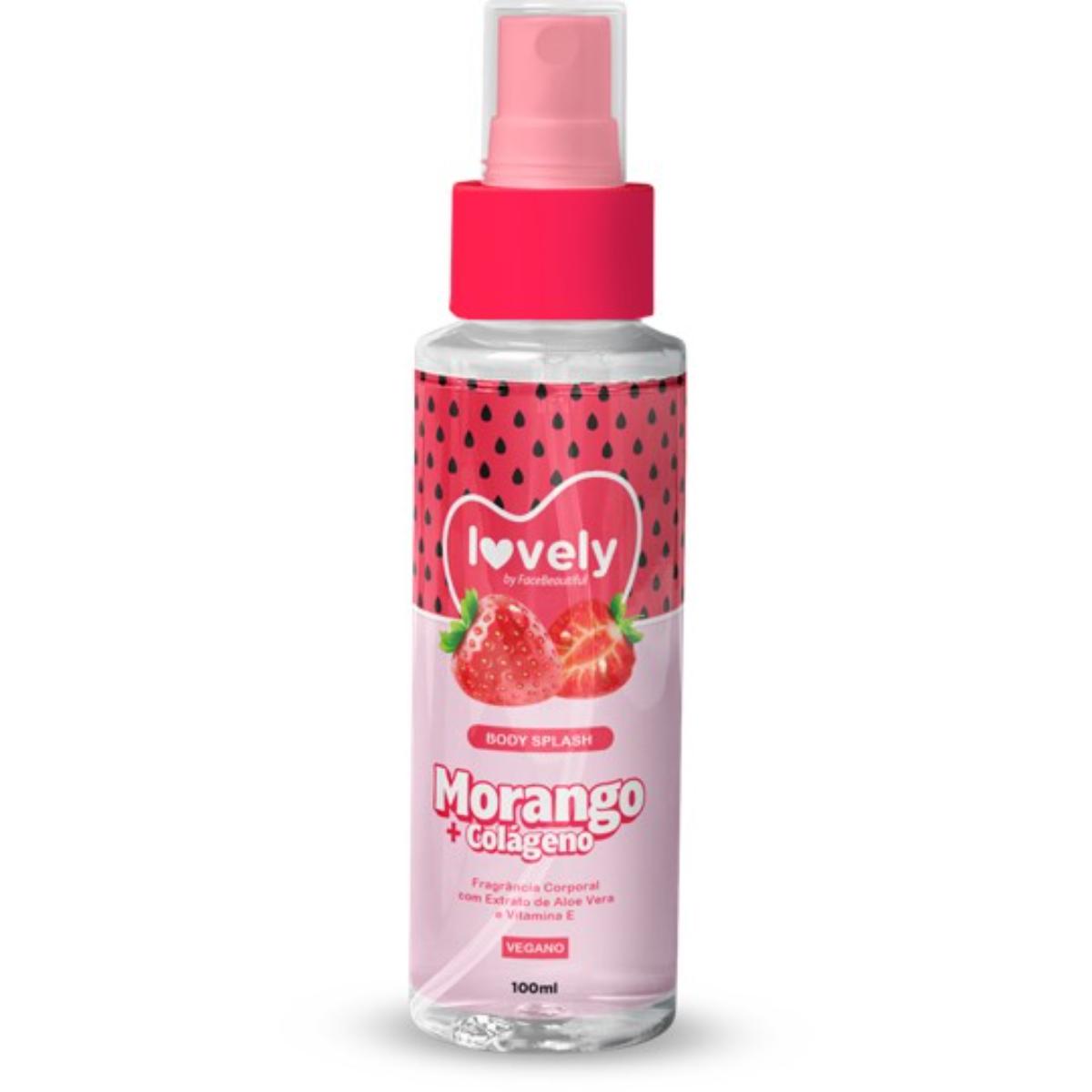 BODY SPLASH LOVELY MORANGO 100ML FACE BEA...