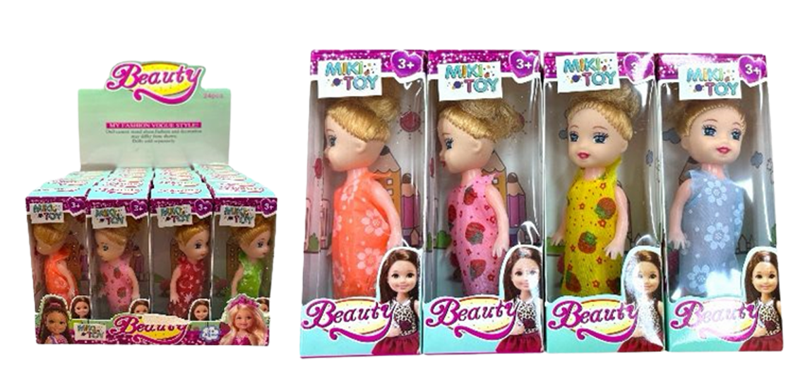 BRINQUEDO MINI BONECA COLORIDA BEAUTY MIK...