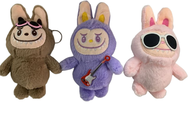 BRINQUEDO DE PELUCIA TIPO LABUBU  CHAVEIR...