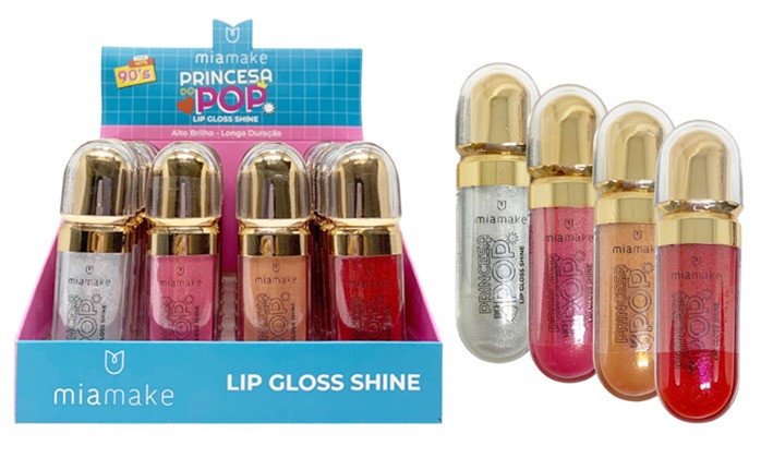 LIP GLOSS SHINE PRINCESA DO POP  CX 24 UN...