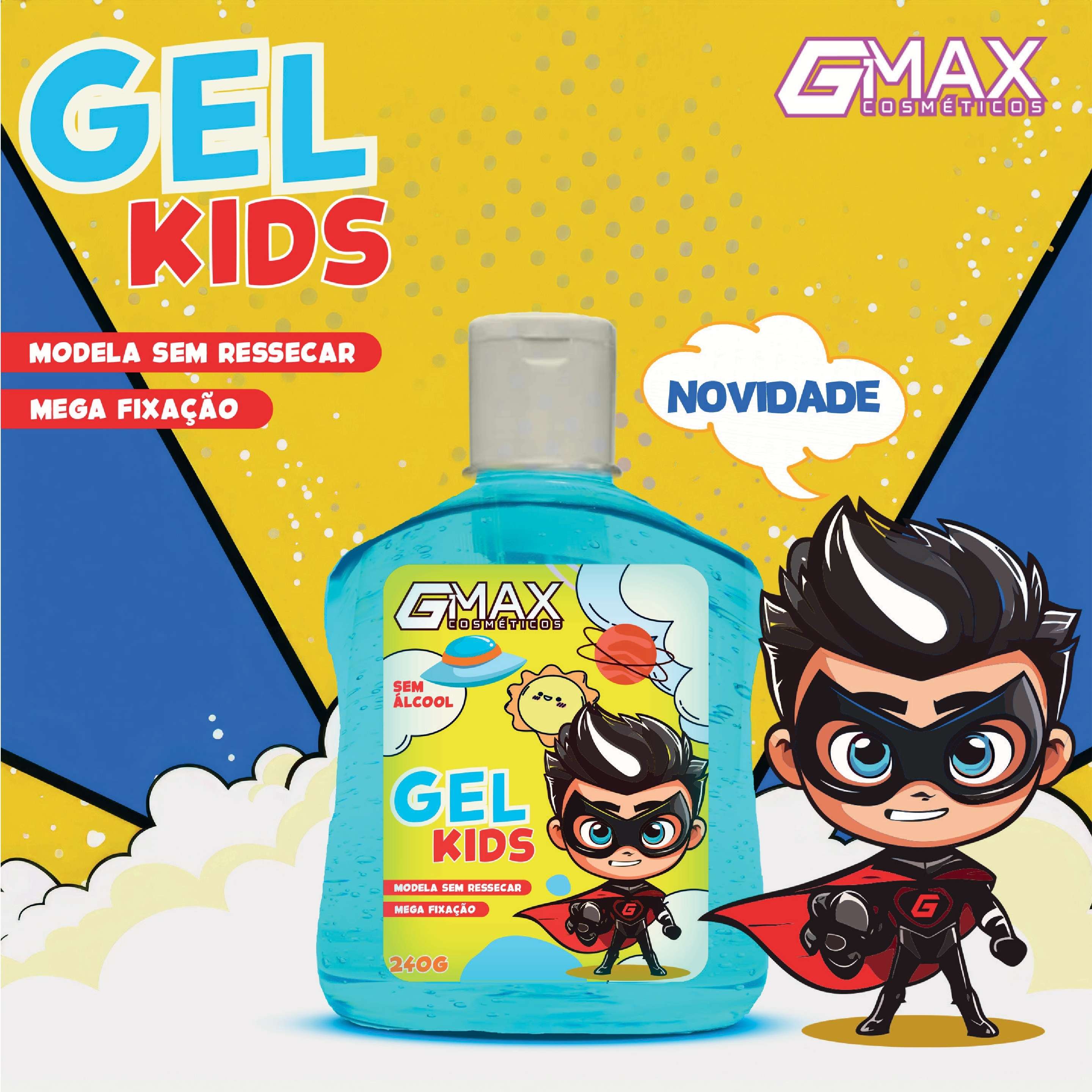 GEL COLA KIDS MEGA FIXACAO GMAX 240G