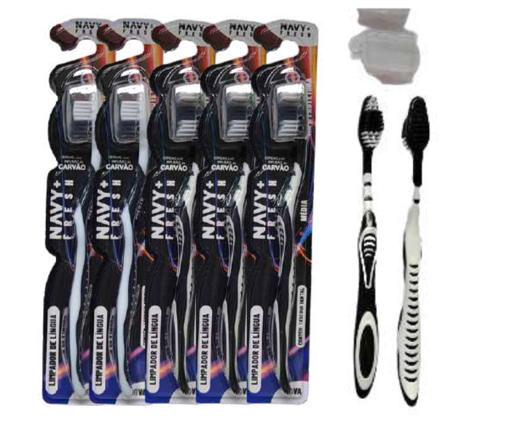 ESCOVA DE DENTE ADULTO MEDIA NAVY FRESH N...