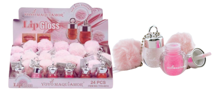 LIP GLOSS PINGENTE POMPOM YOYO MAQUIAMOR ...