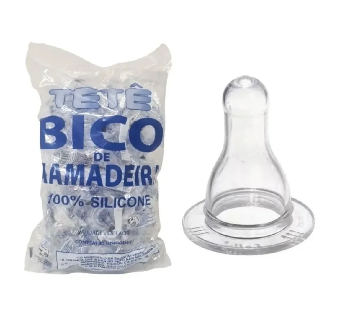 BICO DE MAMADEIRA REDONDO DE SILICONE C/2...