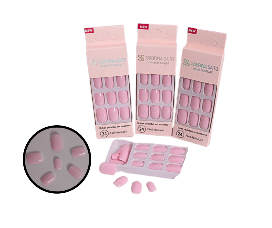 UNHAS POSTICAS QUADRADA CURTA PLASTICO AU...