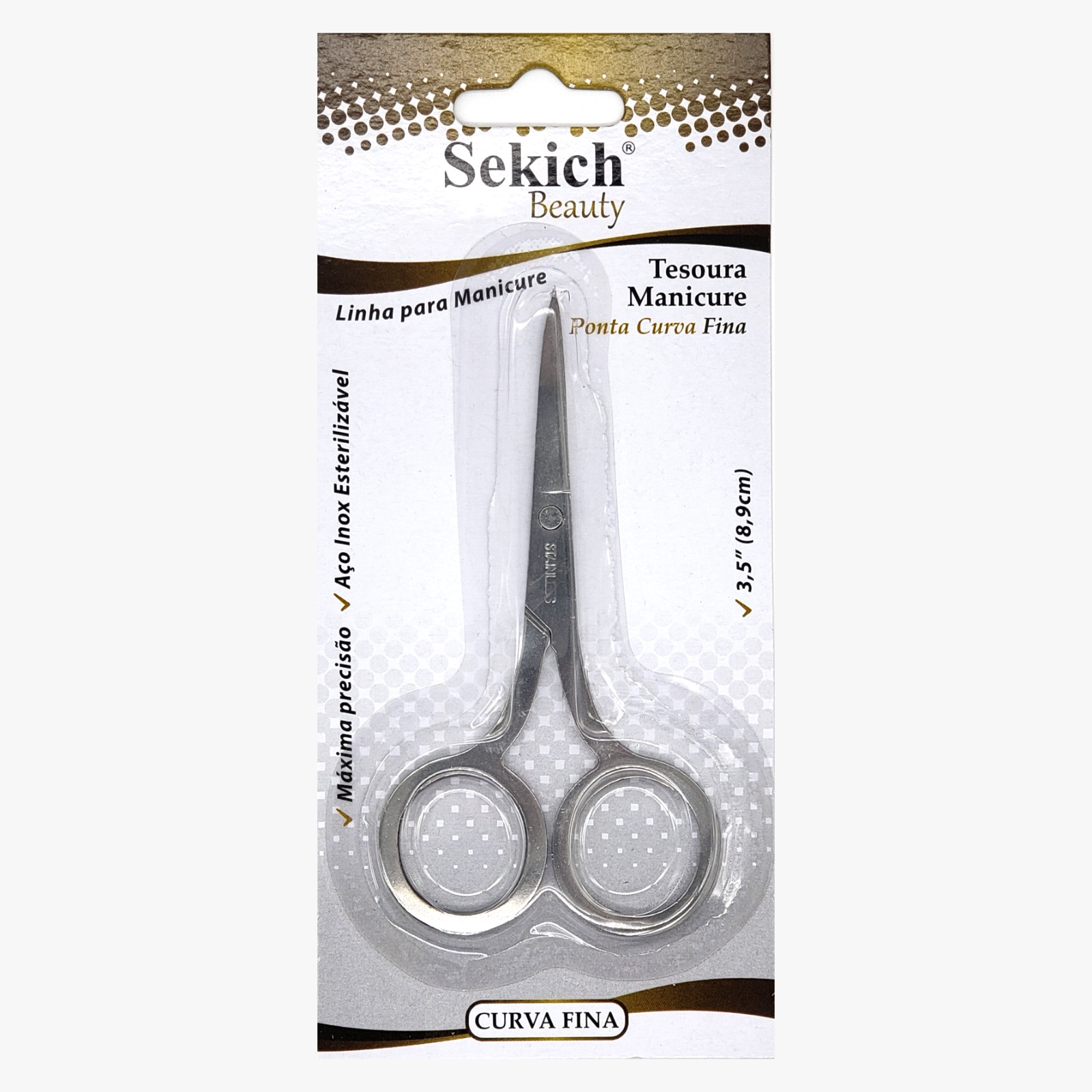 TESOURA MANICURE PONTA CURVA SEKICH REF. ...