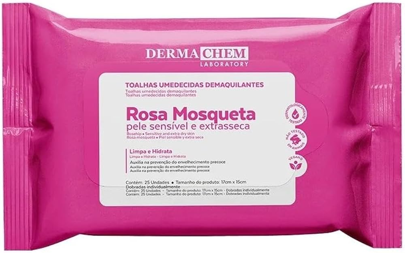 TOALHAS UMEDECIDAS DEMAQUILANTE ROSA MOSQ...