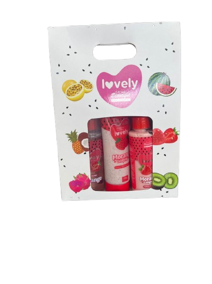 KIT PRESENTE LOVELY MORANGO 03 PCS 200ML ...