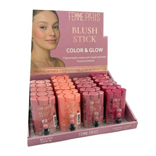 BLUSH STICK FEMME PARIS C/24 PCS FR612