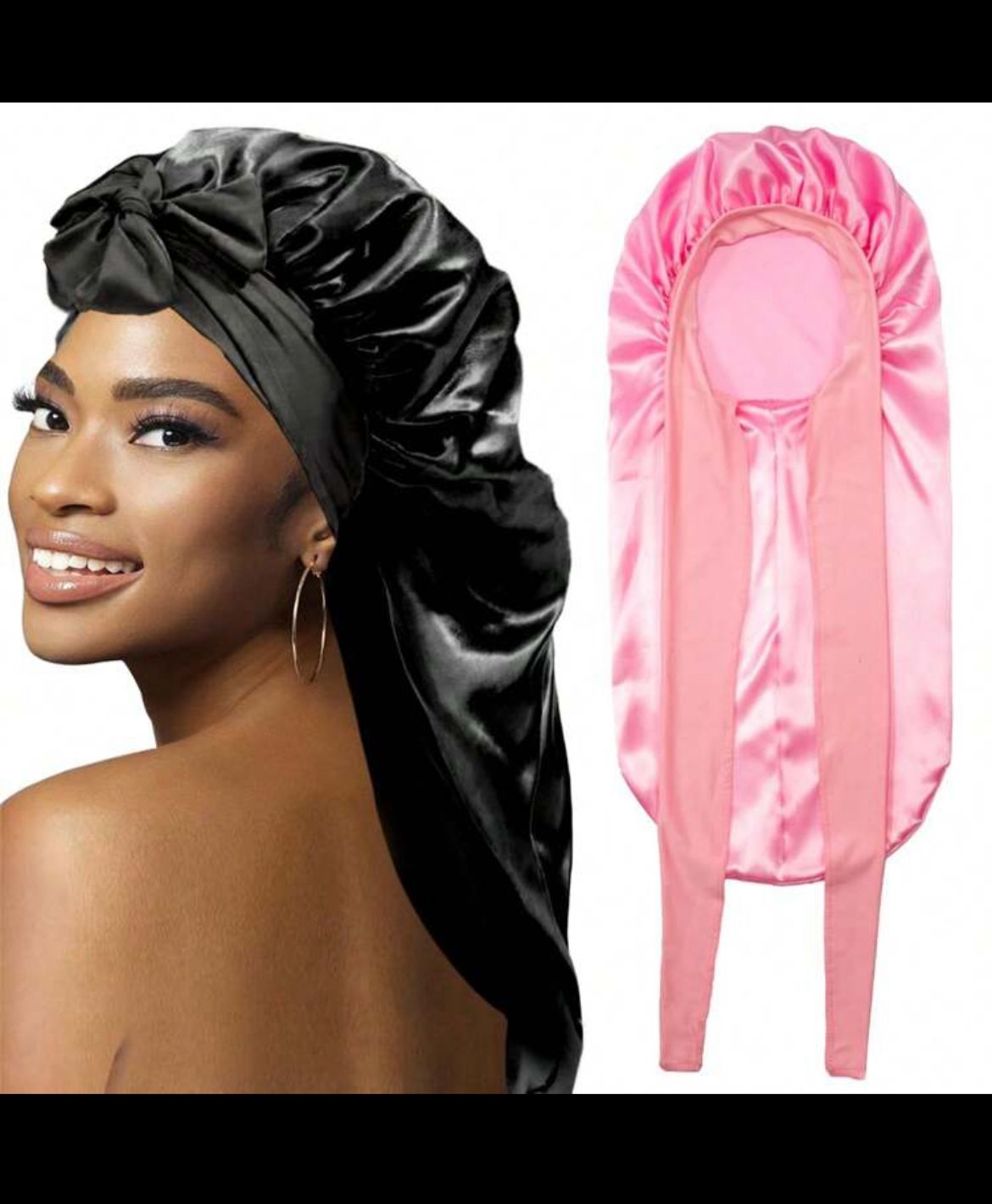 TOUCA CETIM EXTRA LONGA COM LACO