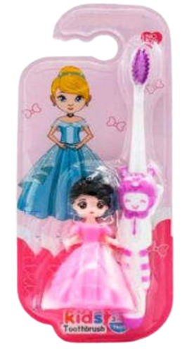 ESCOVA DE DENTE INFANTIL MACIA COM BONECA...