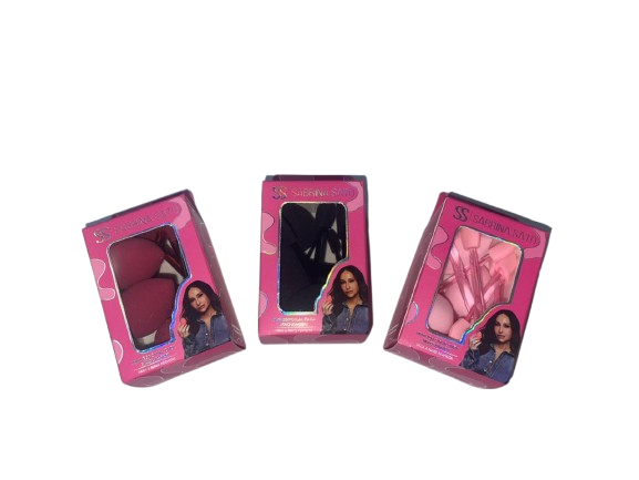 KIT 4 MINI ESPONJAS MAQUIAGEM E 8 PINCEIS...