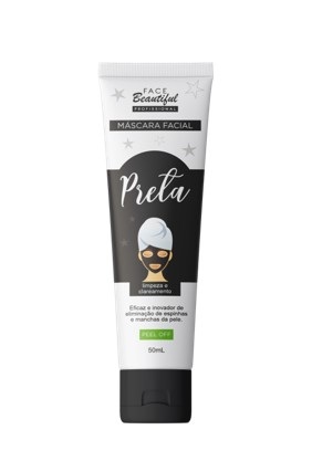 MASCARA PRETA BISNAGA 50ML FACE BEAUTIFUL