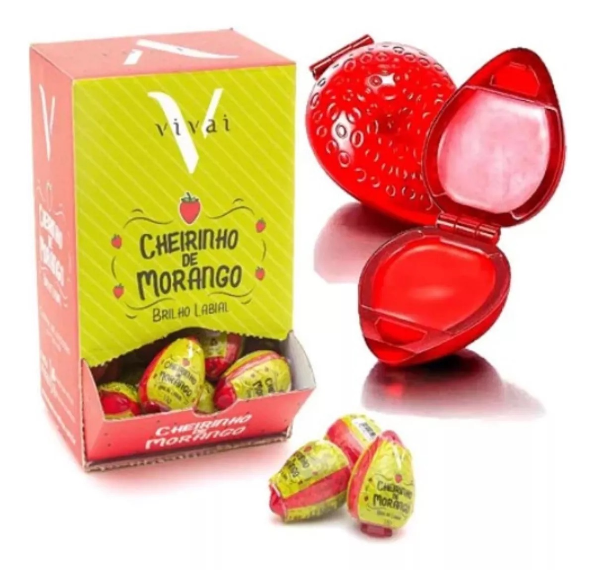 Brilho Labial Cheirinho De Morango Cremos...