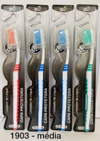 ESCOVA DE DENTE MEDIA COM CAPA PROTETORA ...