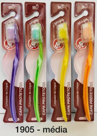 ESCOVA DE DENTE MEDIA COM CAPA PROTETORA ...