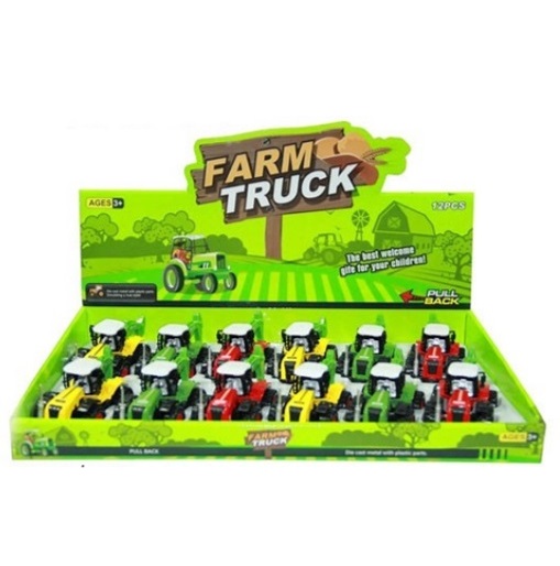 Trator De Metal Farm Truck Fricção 12Un –...