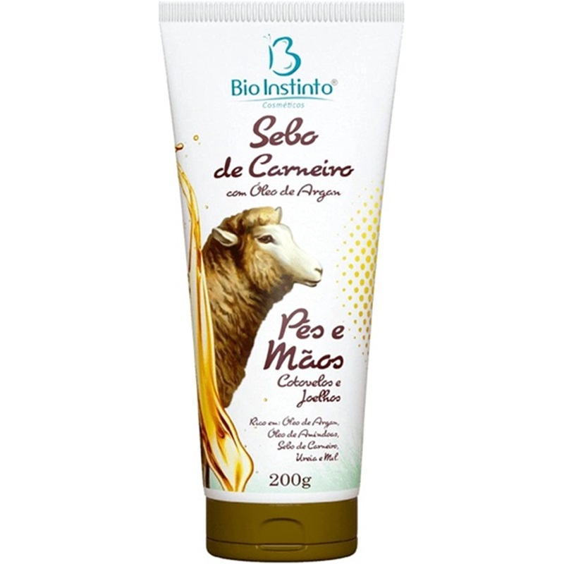 Sebo De Carneiro Óleo De Argan Pés/Mãos 1...