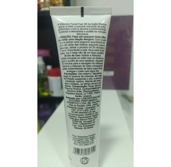 Máscara Facial Argila Branca 1Un – Face B...